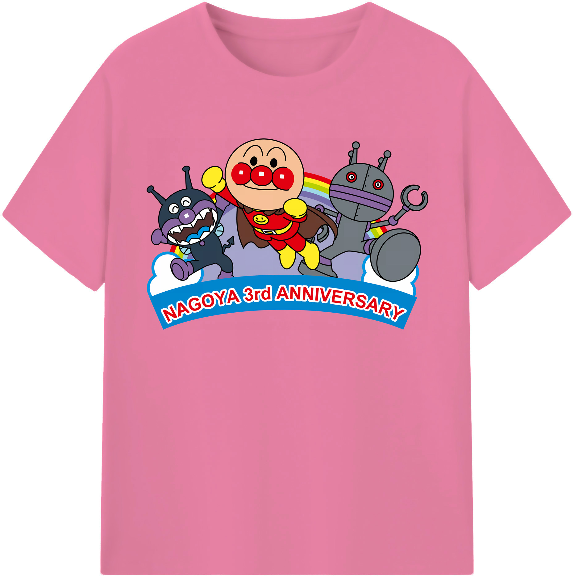 （画像用） アンパンマン Anpanman 綿100％半袖Tシャツ（フロントプリント）